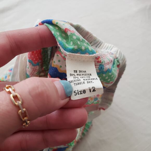 Vintage 70s Striped Pattern Romper kids 9/10 *flaw - Picture 10 of 10